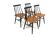 Set of 4 Scandinavian "Fanett" chairs, Ilmari Tapiovaara, Sweden, 1960