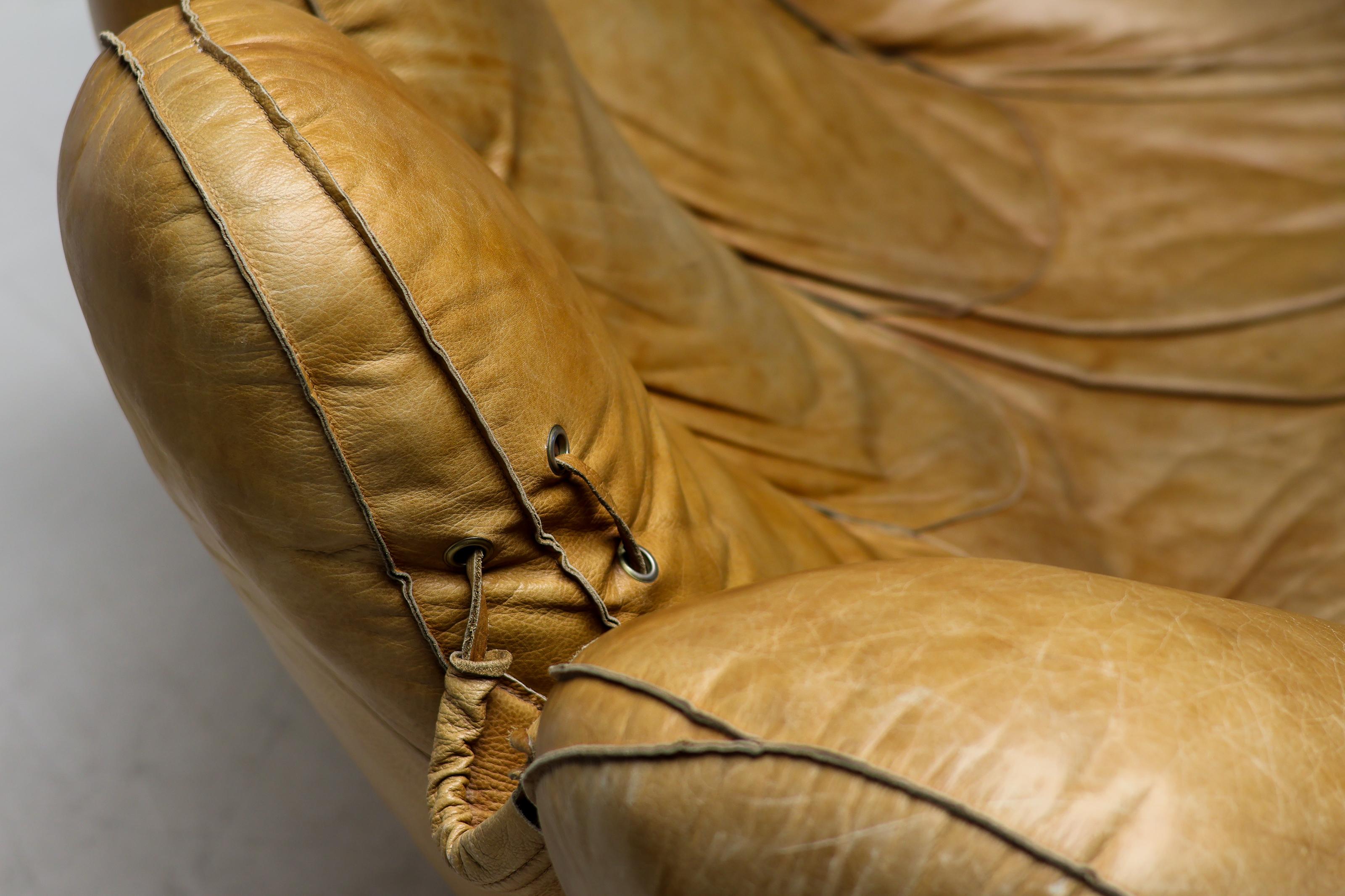 Radical Softness: The Original 1970s Joe Leather Armchair by Poltronova