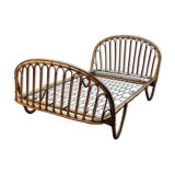 Rattan basket bed from the 50s