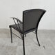 Vintage black leather dining chairs by Arrben, 1980s
