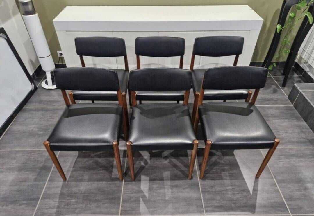Set of 6 Scandinavian chairs by Zetel Behaagt, 1970s