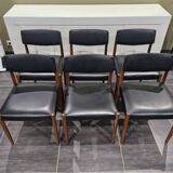 Set of 6 Scandinavian chairs by Zetel Behaagt, 1970s
