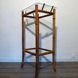 Bamboo console and glass tray 1970s