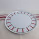 Round Basque dish green and red porcelain