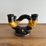 Double ceramic candle holder