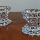 Pair of reims glass candlesticks france