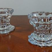 Pair of reims glass candlesticks france