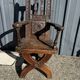 Antique oak armchair, high period