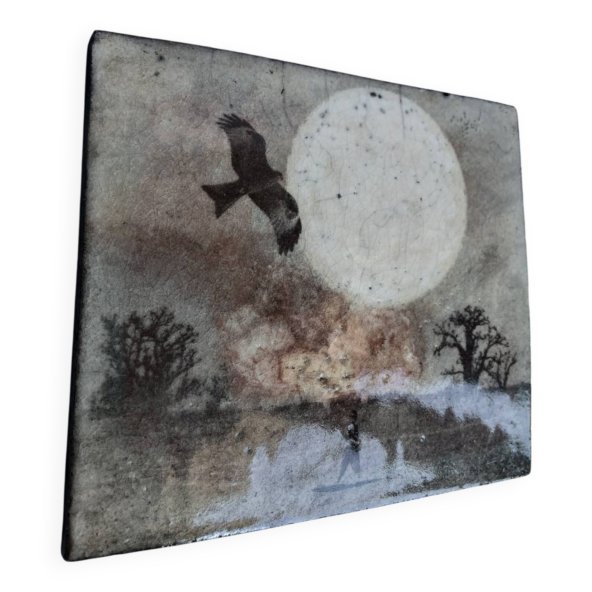 Tableau raku Claudine Dumur