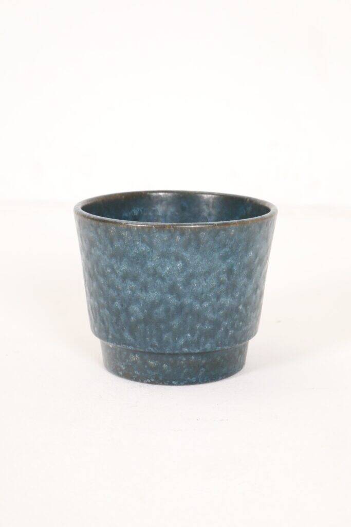 Knabstrup ceramic plant pot / 1960s / blue / Mid Century Danish Modern Design
