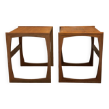 Pair of Scandinavian teak bedside tables