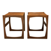 Pair of Scandinavian teak bedside tables