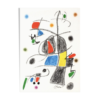 Lithographie originale Joan Miro 1975
