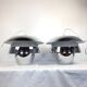 Paire de suspensions chrome Space Age vintage