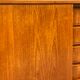 Danish teak sideboard with two sliding doors and 4 central drawers