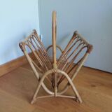 Wicker magazine rack