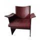 Bordeaux leather armchair by Tito Agnoli for Matteo Grassi, Italy