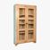 Vitrine en teck birman patine blanche-verte