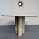 Large dining table Roche Bobois travertine Italian design 1970s