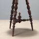 Side table in Swiss pine with a black marble top - Italy 20th century