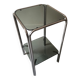 Fifth wheel console in chromed metal and smoked glass, design 1970