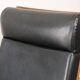 Pair of Scandinavian teak and leatherette armchairs, 1960