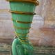 Blown glass vase by Guy Untrauer, signed and dated 1990.