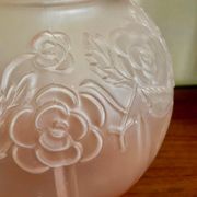 Pink molded glass lamp foot-Art Deco style-Pink décor