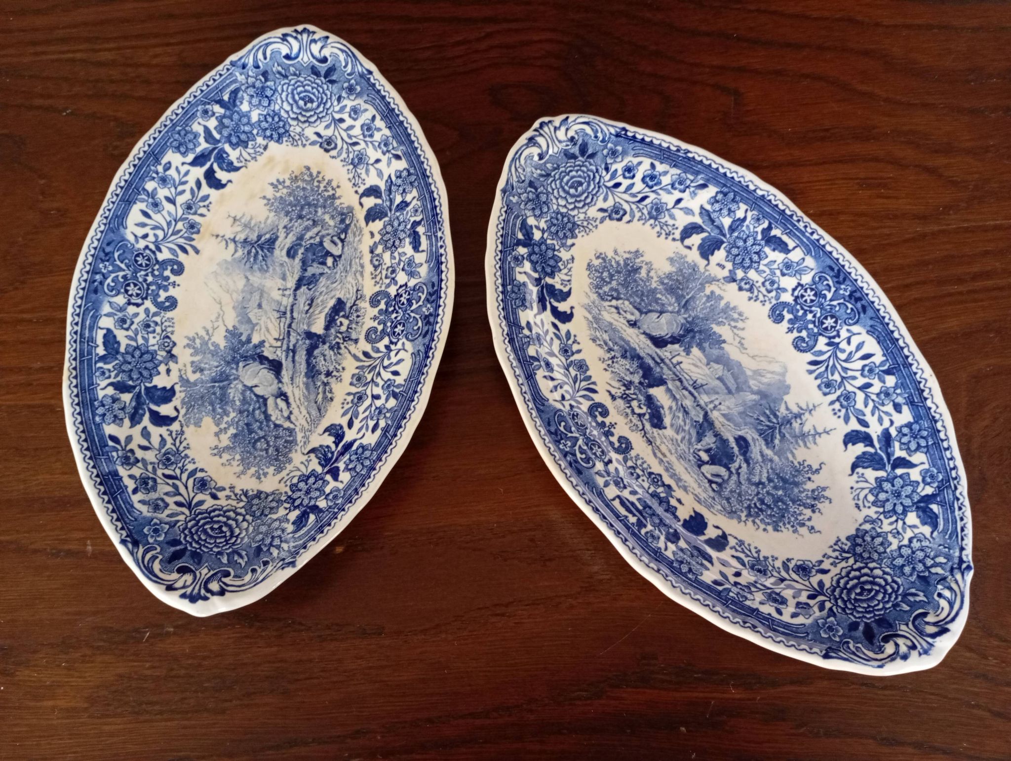 "Burgenland" blue bowls Villeroy & Boch Mettlach