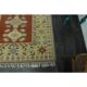 1970s Vintage Turkish Oushak Handmade  Red Yellow Area Rug 152x223