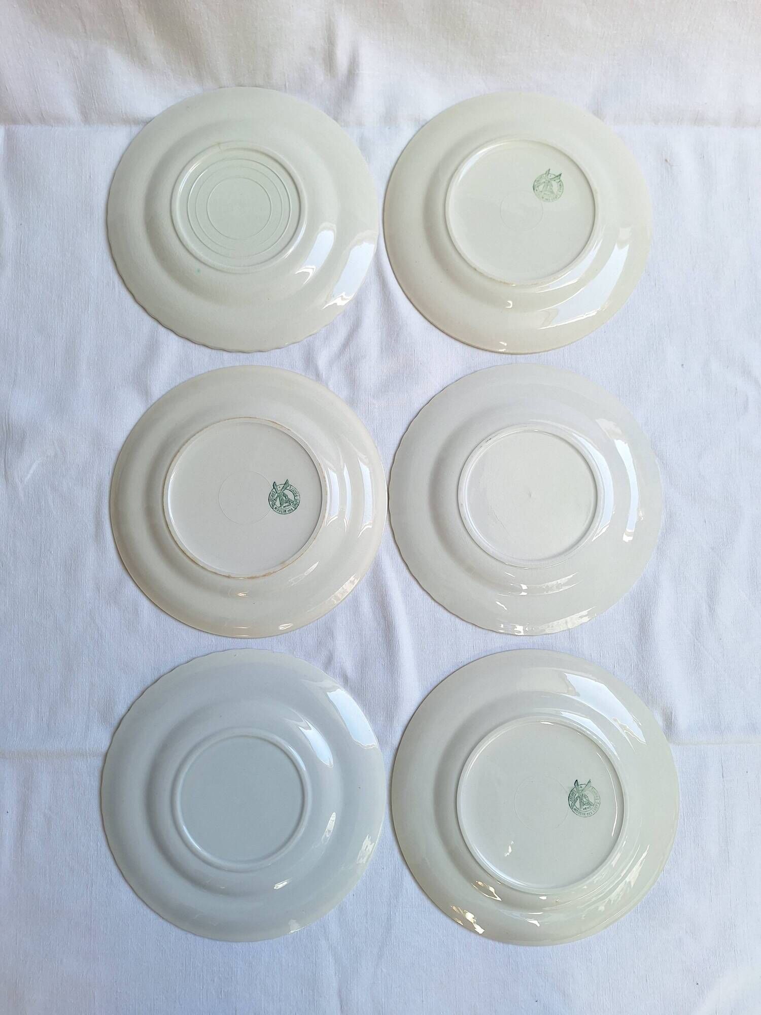 Vintage yellow and pink dinner plates