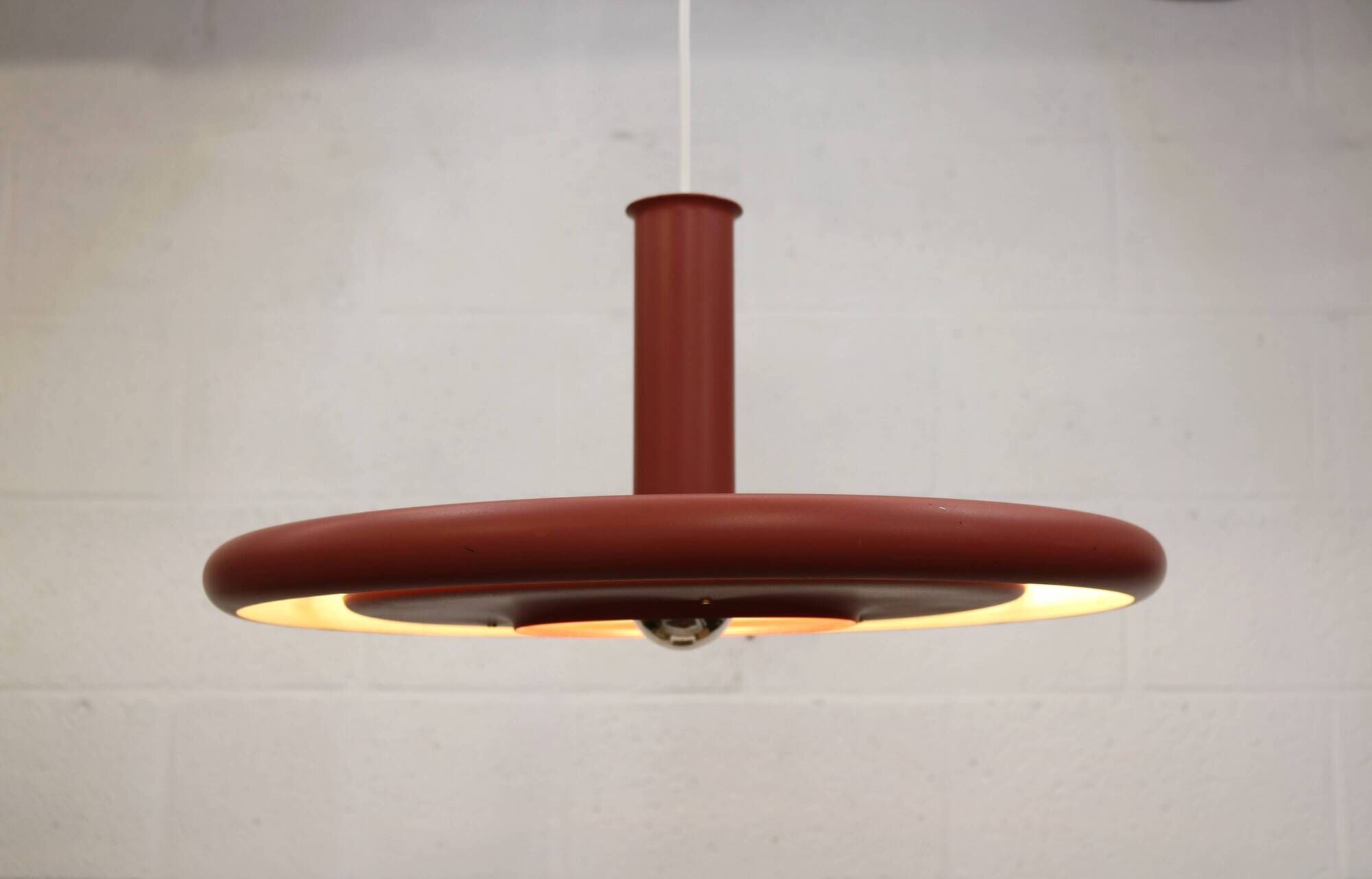 Pink XL Fog & Morup Optima Pendant Lamp: Hans Due Design, Denmark 1970s