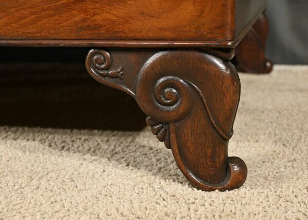 Méridienne à Dosseret en Acajou, époque Restauration – 1ère Partie XIXe