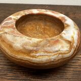 Vintage Orange Marble Ashtray Diameter 12 cm
