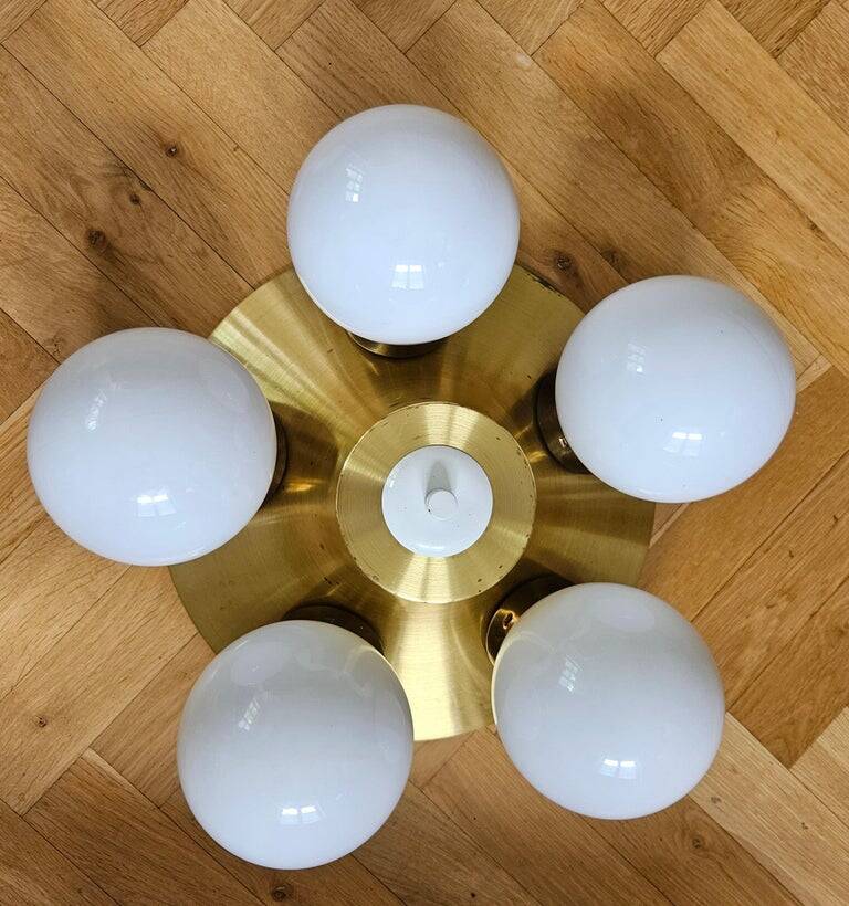 Rare Midcentury Flush Mount Sputnik, Space Age, 1970s