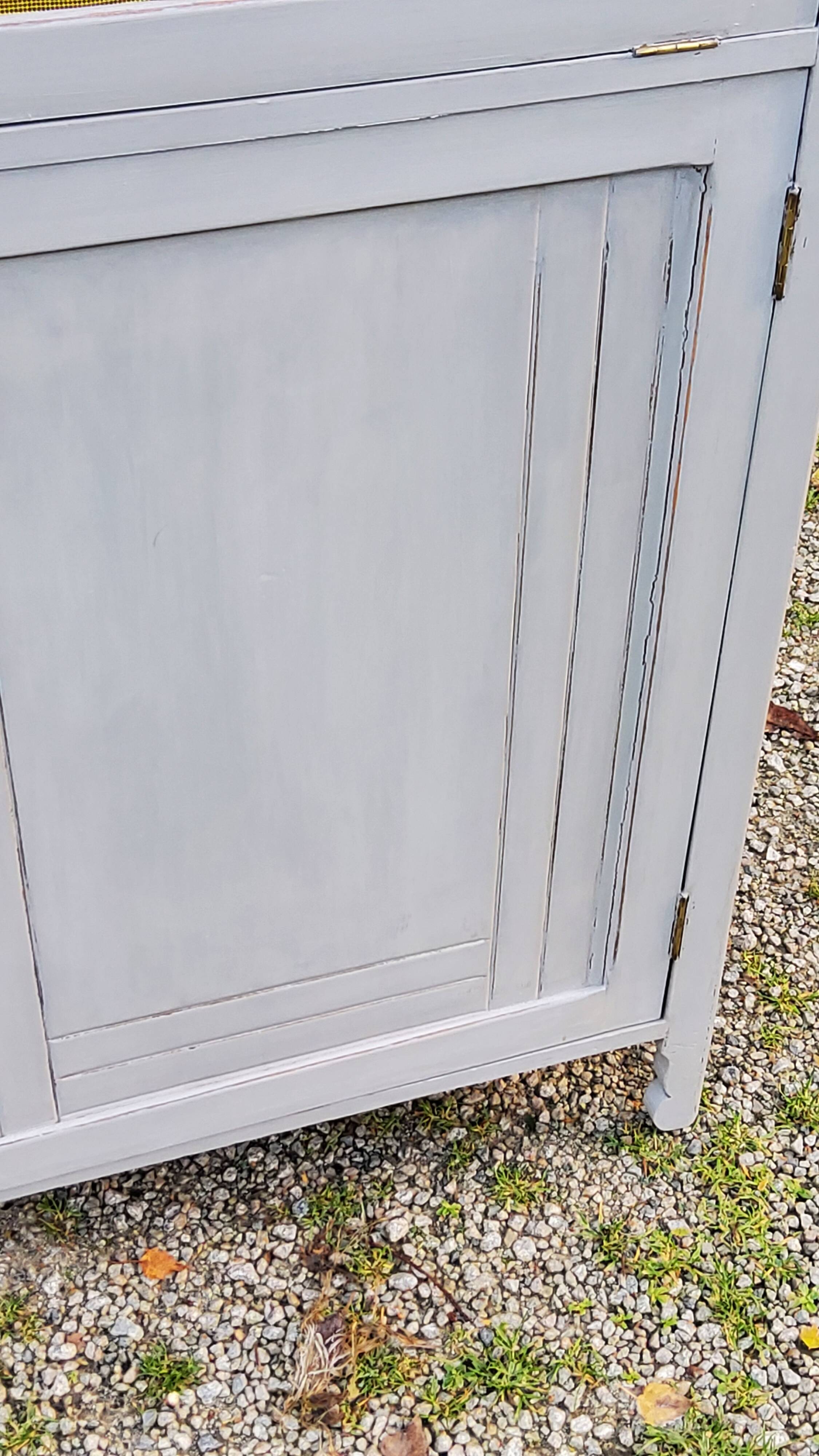 Parisian sideboard pantry from the 1920s with gray patina