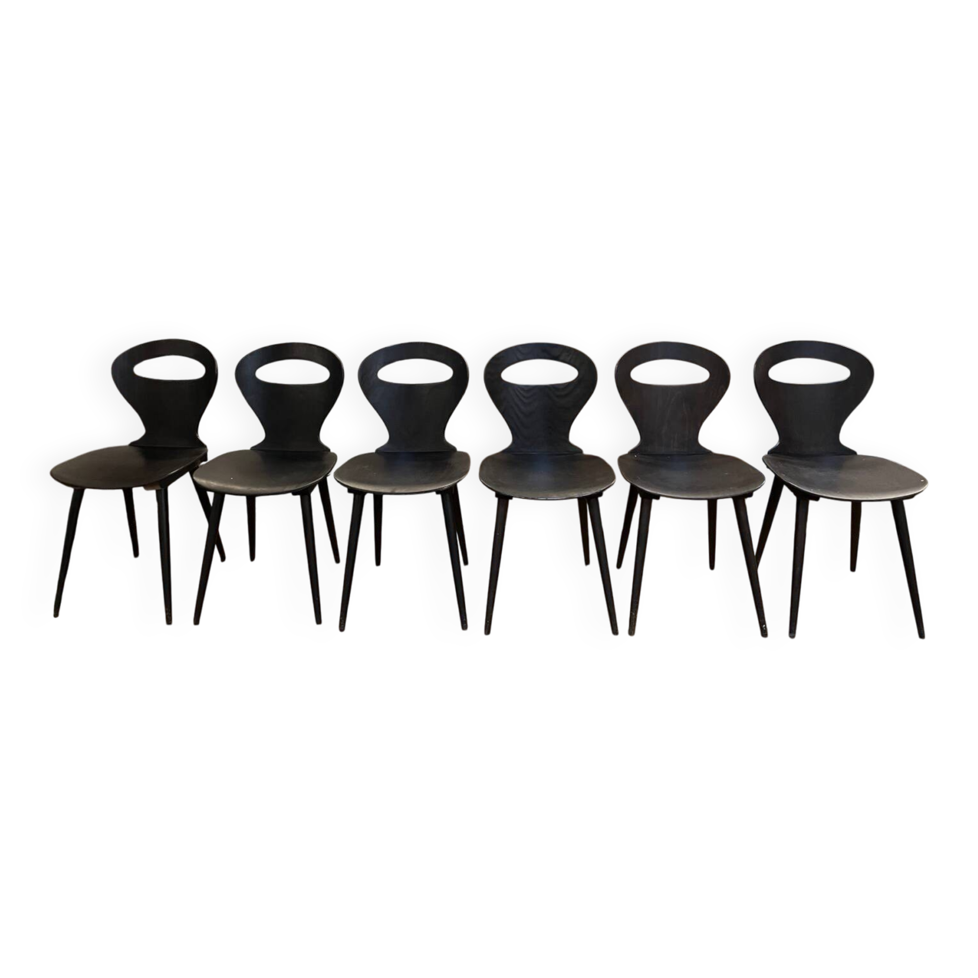 6 Chaises Fourmi Baumann noires