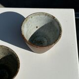 Set of 2 cups / mug Indonesian ceramic (matte brown)