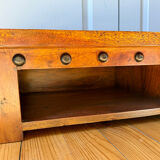 Pair of solid wood coffee tables – rustic / wabi-sabi style (1950-198)