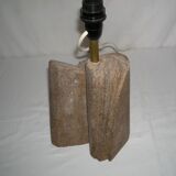 Carved stone lamp base signed from the 70s