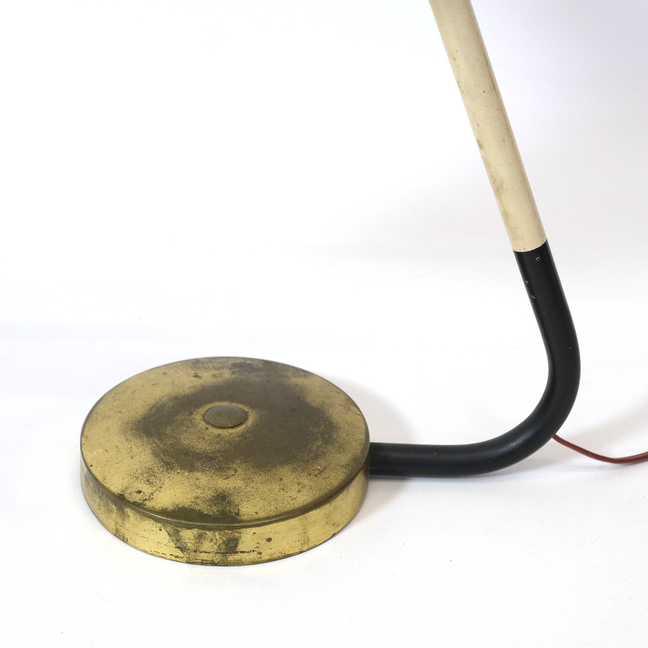 Black and gold diabolo desk lamp, Jumo, 1950/1960