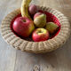 Rattan basket with red trim