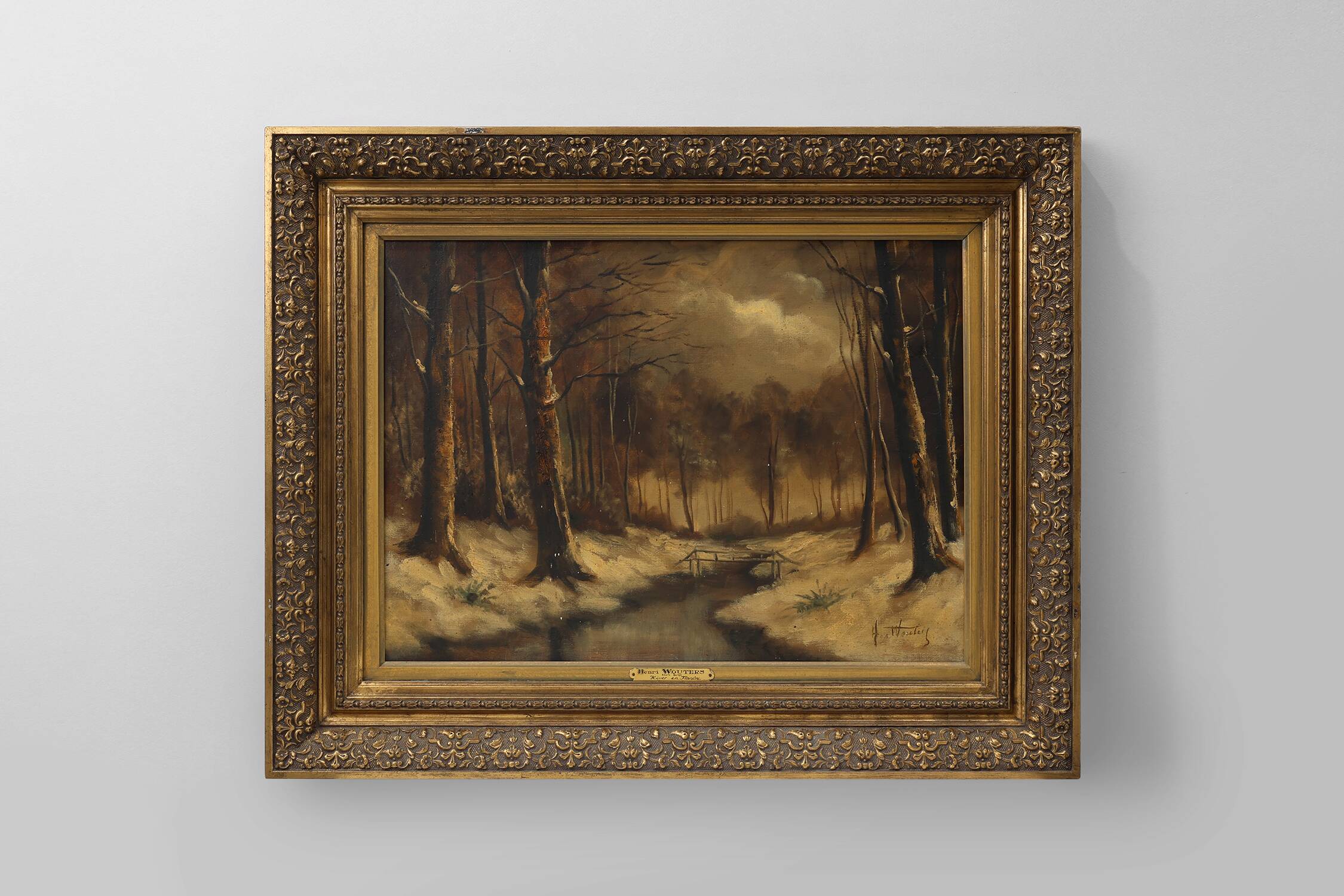 Oil Painting “Hover en Flandre” by the Dutch Artist Henri Wouters
