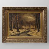 Peinture à l'huile « Hover en Flandre » de l'artiste néerlandais Henri Wouters