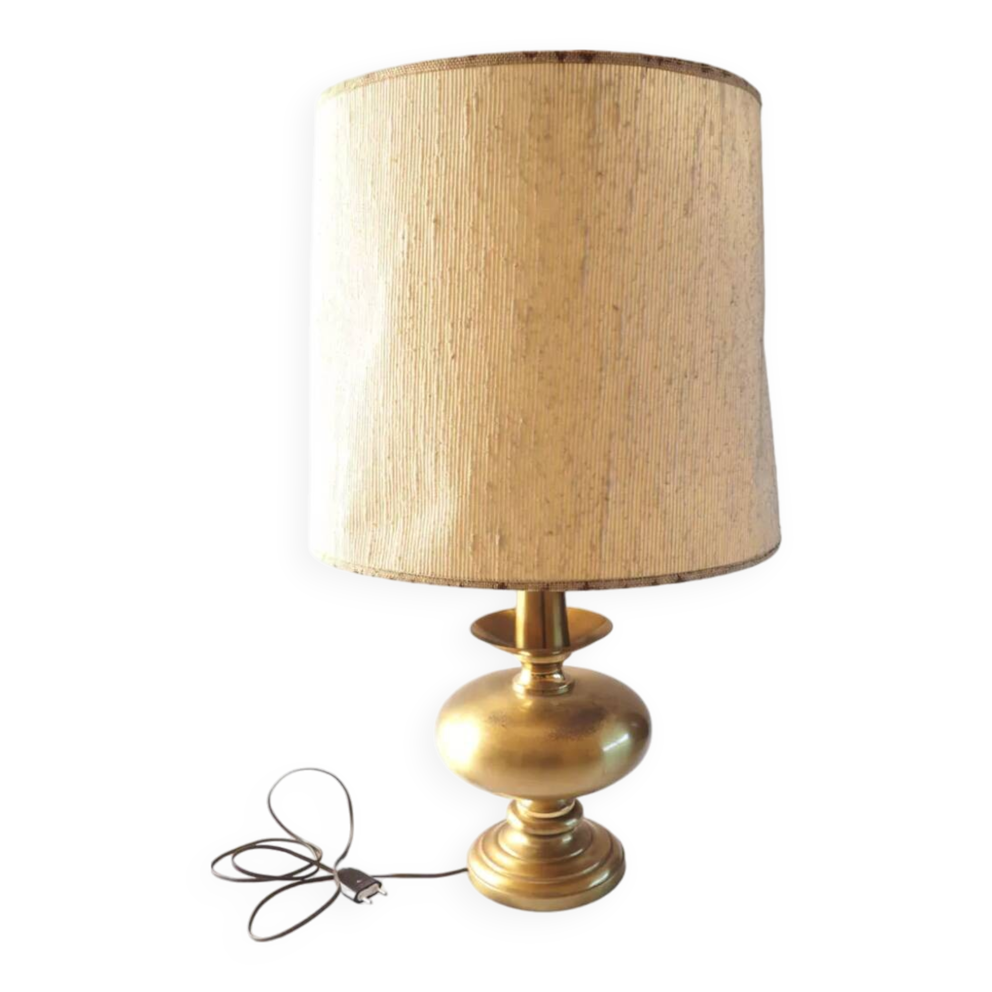 Grnade lampe pied doré