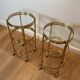 Pair of Art Deco Round Rolling Tables with Removable Tops, Maison Jans