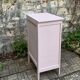 Commode vintage pieds compas rose poudré 1950