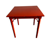 Wooden table resembling bamboo