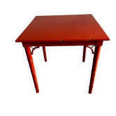 Wooden table resembling bamboo