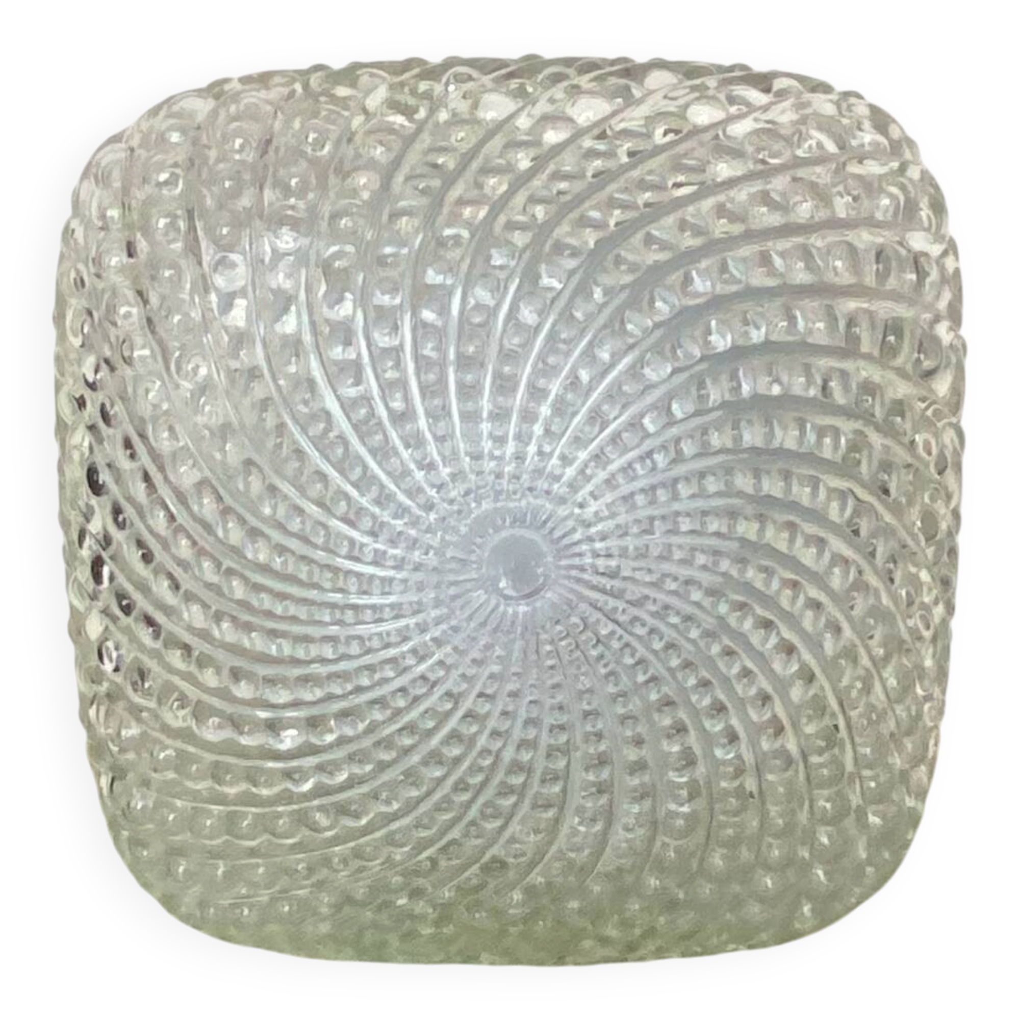 Plafonnier applique en verre dépoli 70's